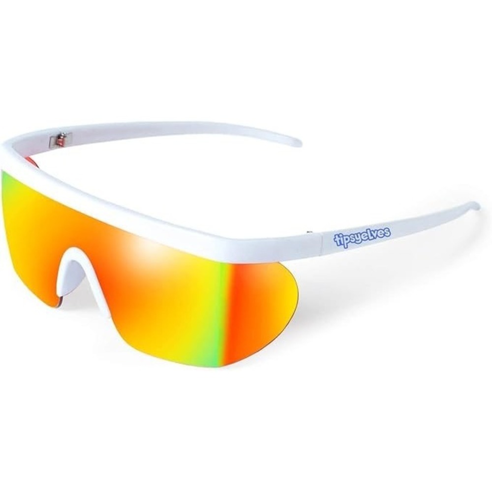 TIPSY ELVES MIAMI ICE WHITE‎  MIRRORED SUNGLASSES IN HARD CASE - NEW!!    *6